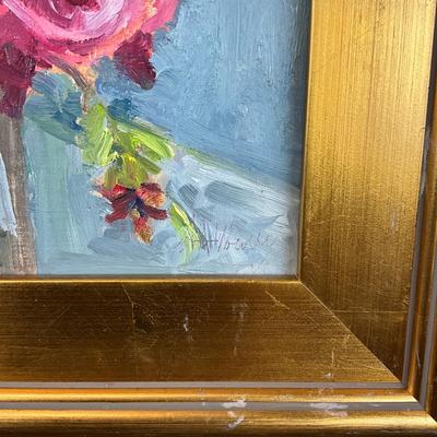 Sale Photo Thumbnail #278: Signed bottom right
Measures: 19.5" high x 16" wide framed