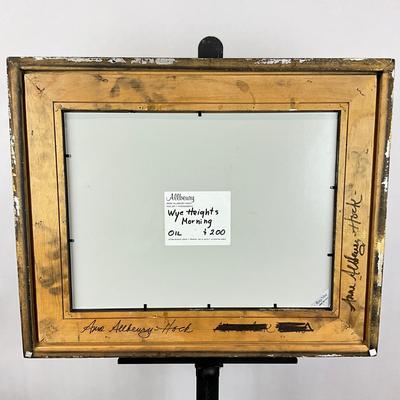 Sale Photo Thumbnail #284: Signed on back and lower right bottom 
Measures: 18" high x 22" wide- framed
