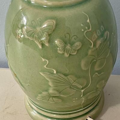 Vintage Jensen Turnage Pottery hummingbird lamp