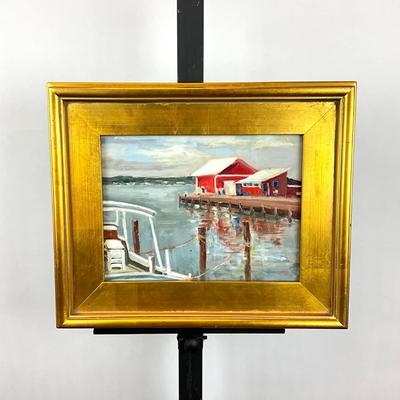 Sale Photo Thumbnail #297: No signature 
sticker on back of art 
Measures: 14.5" high x 17.5" wide framed