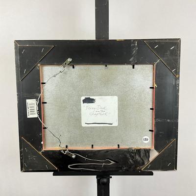 Sale Photo Thumbnail #298: No signature 
sticker on back of art 
Measures: 14.5" high x 17.5" wide framed