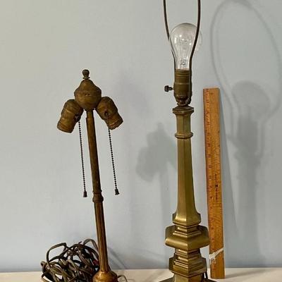 Pair of vintage lamps brass