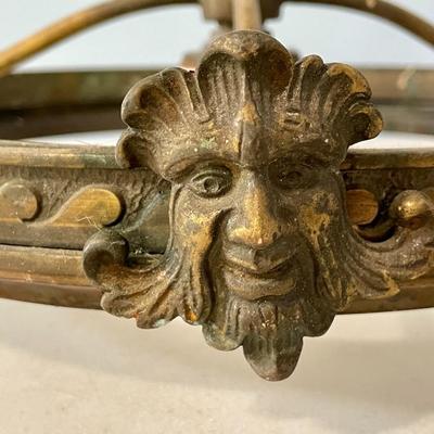 Vintage brass "face" chandelier