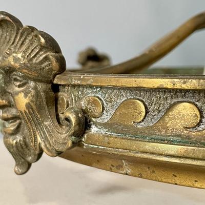 Vintage brass "face" chandelier