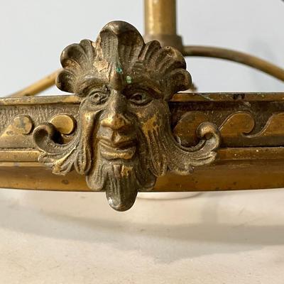 Vintage brass "face" chandelier