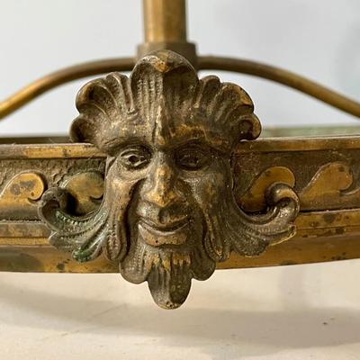 Vintage brass "face" chandelier