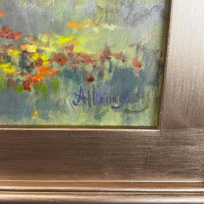 Sale Photo Thumbnail #334: Signed bottom left and right 
Measures: 17.75" high x 21.5" wide framed