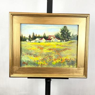 Sale Photo Thumbnail #332: Signed bottom left and right 
Measures: 17.75" high x 21.5" wide framed