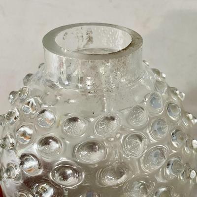 Vintage clear hobnail wall sconces + extras