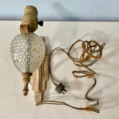 Vintage clear hobnail wall sconces + extras