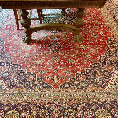 Persian hand-knotted "Heriz" area rug
