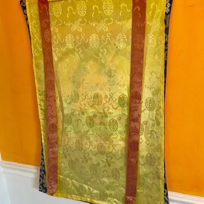 Fabric Buddha prayer scroll