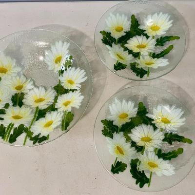 Vintage 15pc lot daisy glass dishware