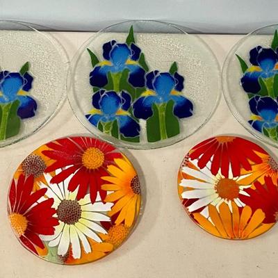 Mixed 5pc lot glass dishes