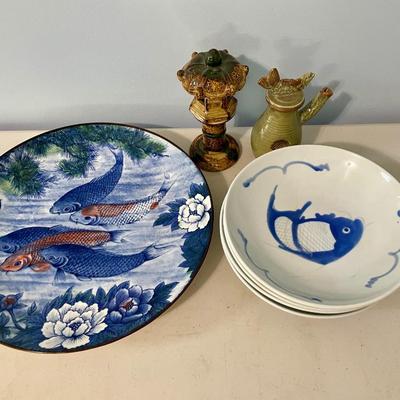Mixed 7pc lot Japanese/Chinese ceramics