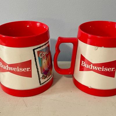 Vintage Walt Disney World plastic tankard + pair Baltimore Orioles Budwiser plastic mugs