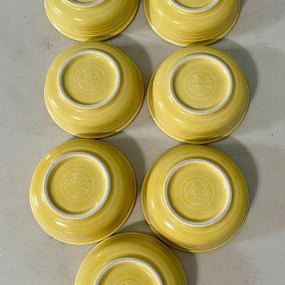 Vintage 8pc yellow Fiestaware dishes