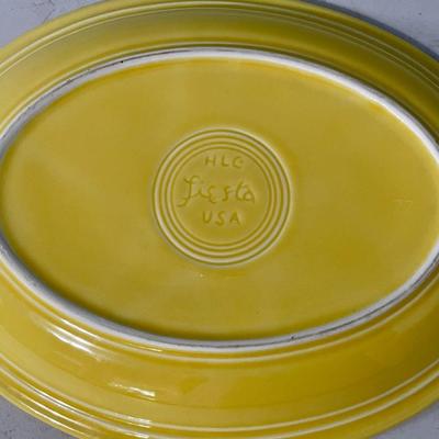 Vintage 8pc yellow Fiestaware dishes