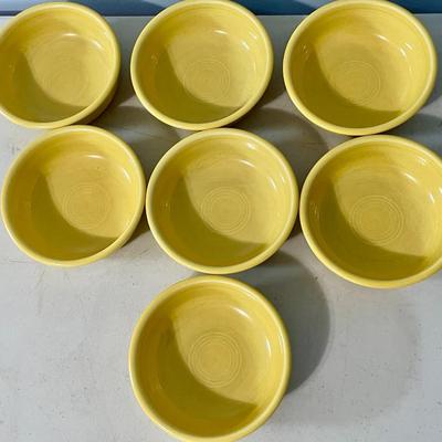 Vintage 8pc yellow Fiestaware dishes