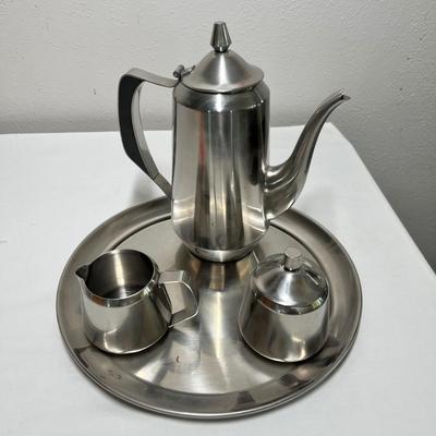 Lot 542 Stainless Steel Tea set