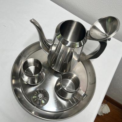 Lot 542 Stainless Steel Tea set