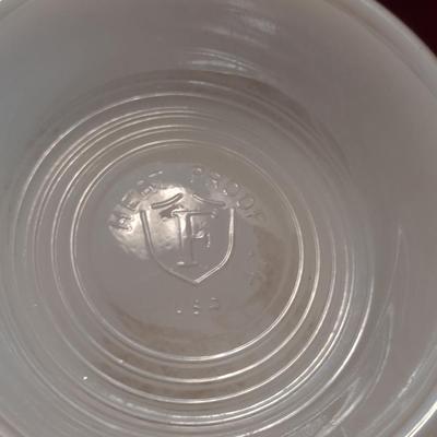 Vintage Federal Glass Company Iridescent Milk Glass Stein