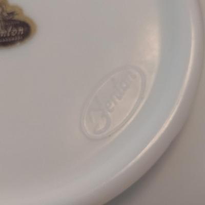 Vintage Fenton Silver Crest Ruffled Edge Milk Glass Bowl- Approx 7 3/4" in Diameter