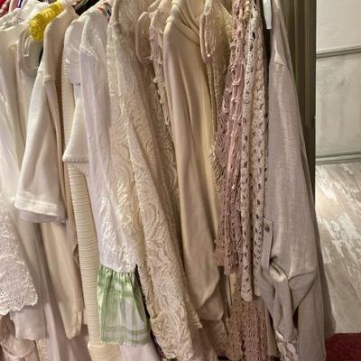 Clothing w/ Decorative rack Women's size L - 2Xl 60-80 pieces Fashion Brands