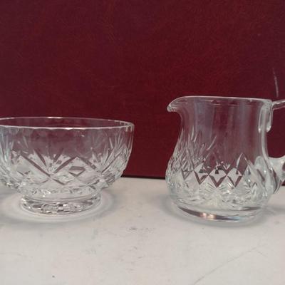 Edinburgh Crystal Creamer and Sugar Bowl