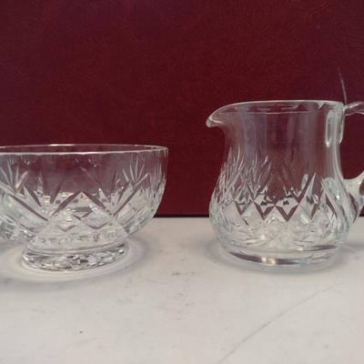 Edinburgh Crystal Creamer and Sugar Bowl