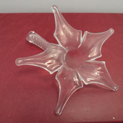 Vintage Robert L. Hamon Five Petal Flower Design Art Glass Bud Vase