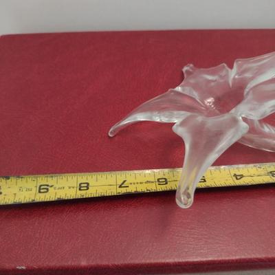 Vintage Robert L. Hamon Five Petal Flower Design Art Glass Bud Vase