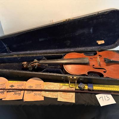 Vintage Violin in Wooden Case