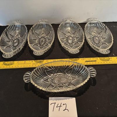 Hazel Atlas Oval Glass Dish Lot