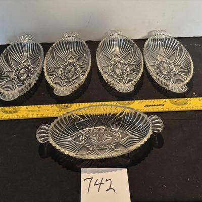 Hazel Atlas Oval Glass Dish Lot