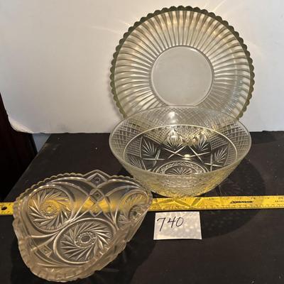 Vintage Glass Serving Lot
