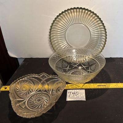 Vintage Glass Serving Lot