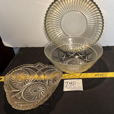 Vintage Glass Serving Lot