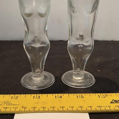 Vintage Novelty Torso Shot Glass Lot