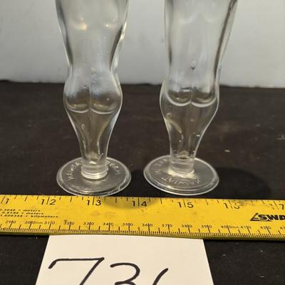 Vintage Novelty Torso Shot Glass Lot