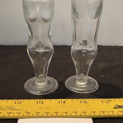 Vintage Novelty Torso Shot Glass Lot