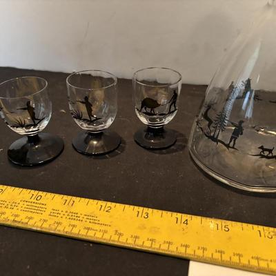 Vintage Decanter w/ Glasses