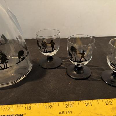 Vintage Decanter w/ Glasses