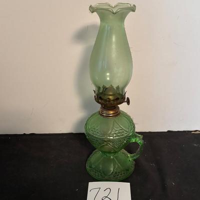 Vintage Green Oil Lamp