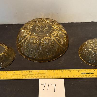 Vintage Gold Tone Glass Lot