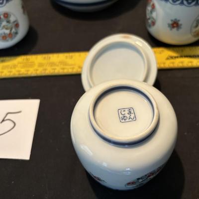 Vintage Ceramic Teapot W/Matching Cups