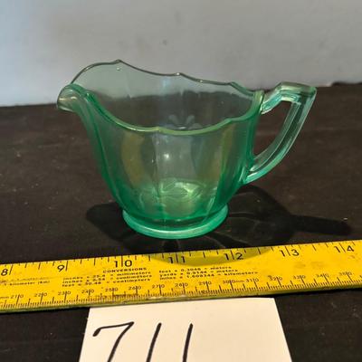 Vintage Vaseline Glass Creamer