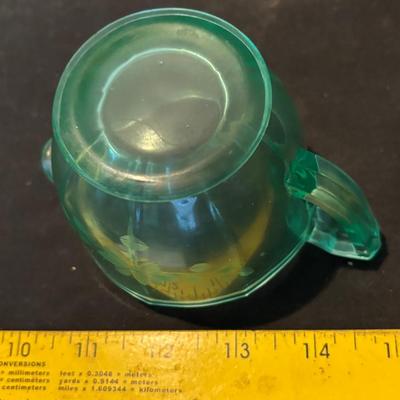 Vintage Vaseline Glass Creamer