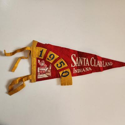 Sale Photo Thumbnail #43: This auction lot is for a pair of Vintage Santa Claus Land & Rock City Pendants.  These pendants sport the year of visit and are quite cool.  We found these pendants stuffed in a trunk and they are somewhat wrinkled - but in overall nice condition for bei