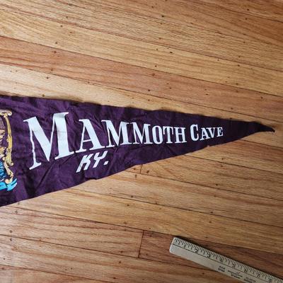 Sale Photo Thumbnail #85: This auction lot is for a Vintage Mammoth Cave Souvenir Pendant,  We found this pendant stuffed in a trunk and somewhat wrinkled - but in overall nice condition for being 75 years old.  See photo for size.